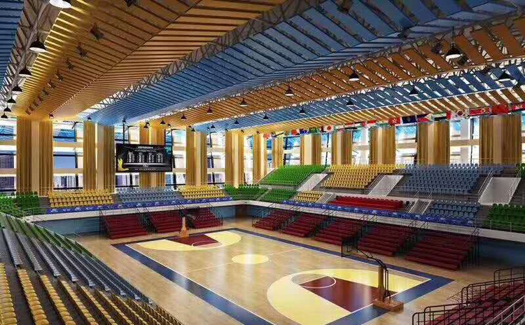 四川內(nèi)江體育館空間吸聲體聲學工程-1